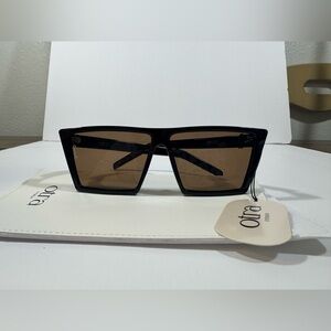 Otra Black Sunglasses Dark Eyewear Fashion Statement Travel Ready Sunnies